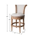 thumbnail image 7 of Chapman 26in. Counter-Height Wood Swivel Barstool with Back- Weathered Natural, 7 of 7