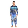 thumbnail image 3 of FORMRS Onesies Pajama for Adults Unisex Hoodie Winter Jumpsuit One Piece Sleepwear, Sizes S-2XL, Beautiful Floral Moon, 3 of 7