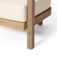 thumbnail image 6 of GDF Studio Aston Outdoor Acacia Wood Club Chair with Cushions, Weathered Brown, Beige, 6 of 8