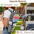 thumbnail image 6 of ZIATUBLES 17 Inch Clear Backpack, Heavy Duty Fabric & PVC Transparent Bag with Gray Bow Leopard Print Print, Large Capacity See Through Bookbag Easy to Clean for School & Travel, 6 of 7