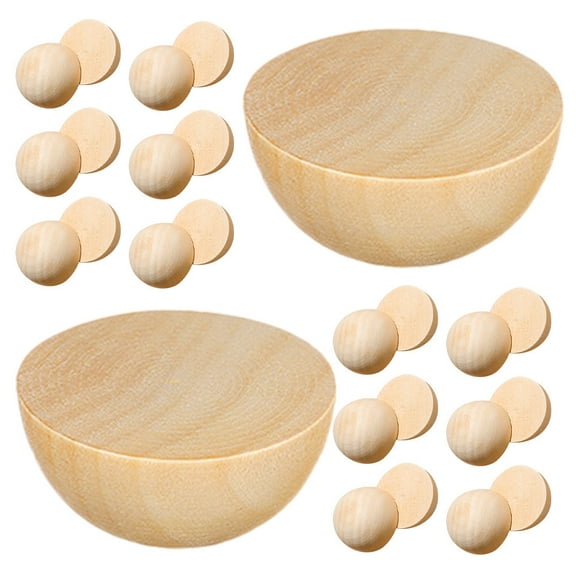SEWCHICS 100Set Mini Wooden Ball for Crafts Beige Home Decor for Personal Projects