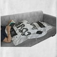 thumbnail image 5 of Saying Soft Flannel Fleece Throw Blanket, Who Lacks Courage to Start Has Already Finished Typography Plain Background, Cozy Plush for Indoor and Outdoor Use, 70" x 90", Charcoal Grey, by Ambesonne, 5 of 5