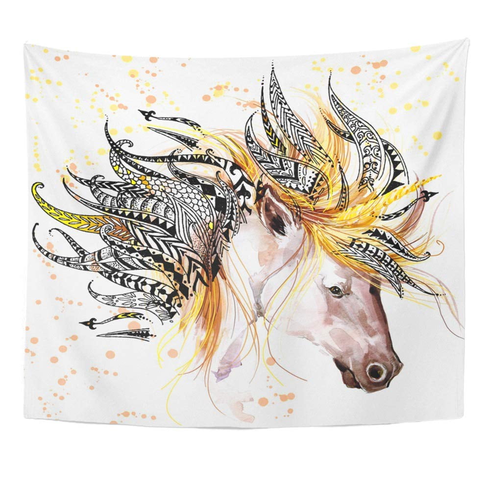 refred unicorn head for anti stress coloring page ethnic