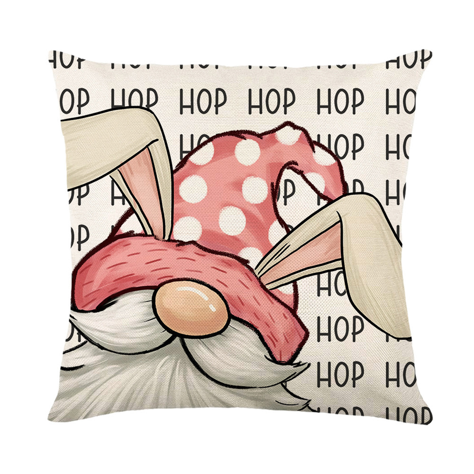 MPWEGNP Easter Pillow Linen Cartoon Fairy Print Home Sofa Cushion Cover