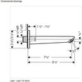 thumbnail image 2 of Hansgrohe 71410 Logis 7-5/8" Non-Diverter Wall Mounted Tub Spout - Nickel, 2 of 3