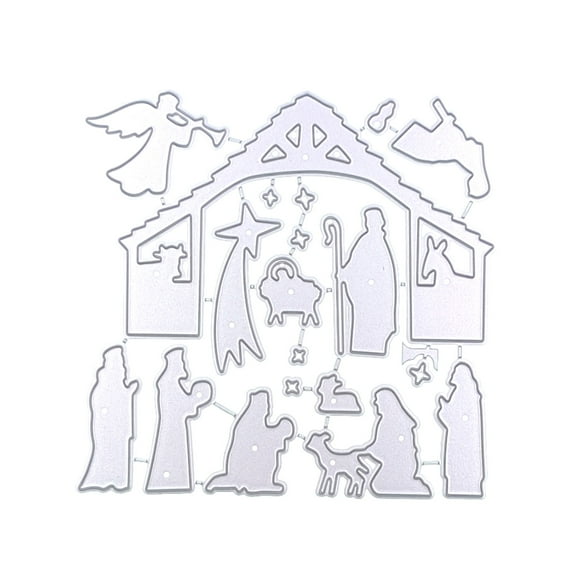 Nativity Scene Metal Cutting Dies Stencil DIY Scrapbooking Embossing Template
