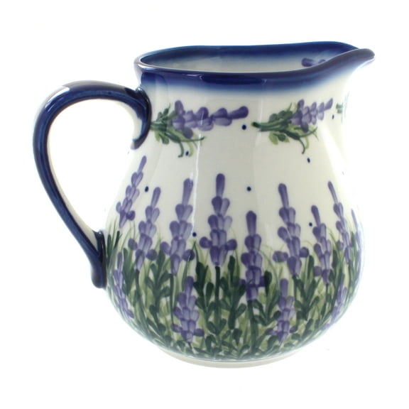 Blue Rose Polish Pottery Lavender Fields Pitcher