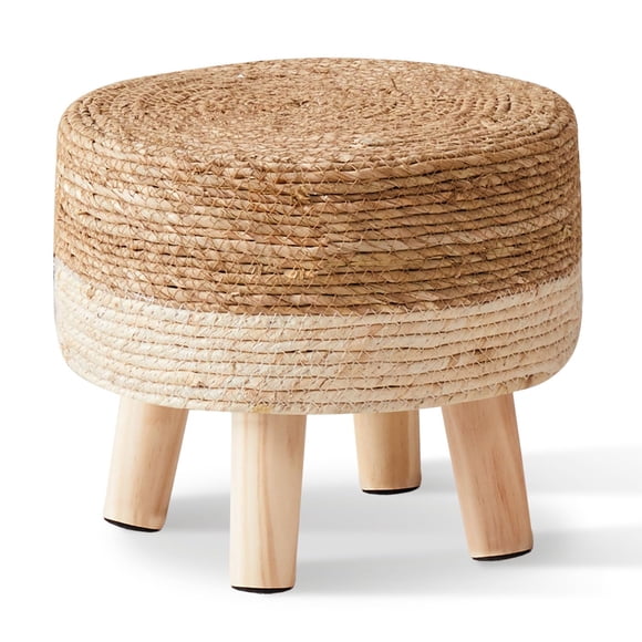Ottoman redondo de junco marino natural Cpintltr