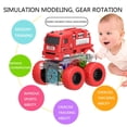 thumbnail image 3 of Crane Truck Toy, Toy Monster Trucks, 5 In Transparent Gear Chassis, Fire Rescue Themed, Toy Vehicle Playsets, Red Rubber Tires, 1 Pc, 3 of 3