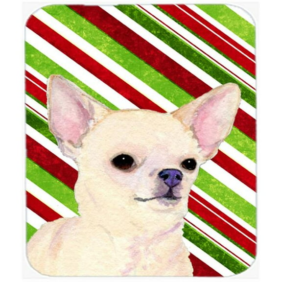 Chihuahua Candy Cane Holiday Christmas Mouse Pad, Hot Pad Or Trivet