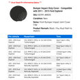 thumbnail image 2 of Bumper Impact Strip Cover - Compatible with 2011 - 2015 Ford Explorer 2012 2013 2014, 2 of 3