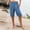 Sky Blue, variant on Juslio Womens Shorts High Waist Loose Comfy Cotton Linen Solid Casual Pockets Ladies Shorts