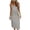 c01Gray, variant on Summer Dresses for Women Fashion Mini Dress Sleeveless Drawstring Spaghetti Strap Dress Elastic Waist V Neck Long Dress Gray M