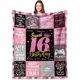 thumbnail image 1 of LHSHID Teenage Girls 16th Birthday Gifts Throw Blanket Happy 16th Birthday Decorations Blanket for Girls Birthday Gifts for 16 Year Old Girl Daughter Bestie Sister 60"x80", 1 of 7