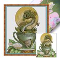 thumbnail image 1 of Kit Punto Cruz Con Dinosaurio Pequeño Hilo Algodón Bordado 14CT 33x37cm, 1 of 9