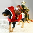 thumbnail image 7 of Santa Dog Costume, Christmas Pet Clothes Santa Claus Riding, Pet Cosplay Costumes Party Dressing up, Dogs Cats Outfit for Small Medium Large Dogs Red & Brown S, 7 of 7