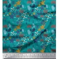 thumbnail image 1 of Soimoi Green Cotton Duck Fabric Artistic Leaf & Floral Print Fabric by Yard 56 Inch Wide, 1 of 3