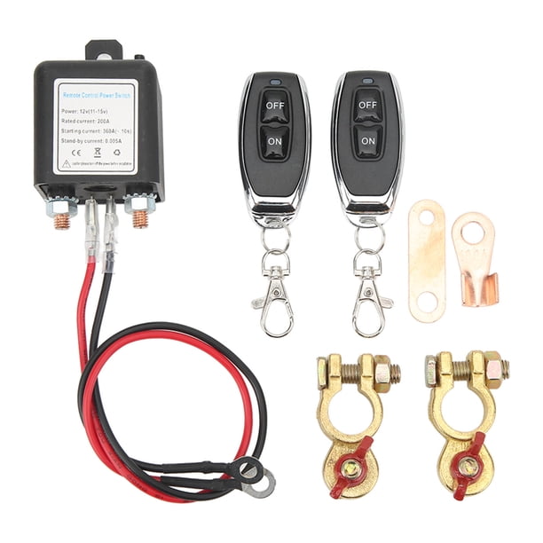 Interruptor de desconexión de batería de coche, interruptor de apagado y apagado con Control remoto, Terminal de cobre para automoción, 12V, 200A Jadeshay A