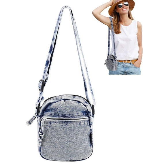 Luxtrada Denim Purses for Women Denim Tote Bag Casual Retro Crossbody Lightweight Shoulder Bag Canvas Handbags