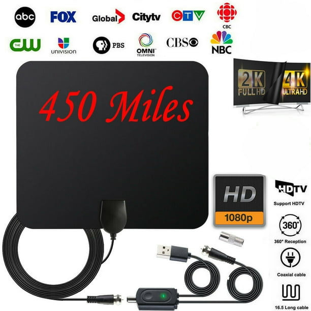 Amplified Best Indoor Tv Antenna 100 Mile Range Electronic Indoor TV Antenna+ Digital Aerial HD Freeview Amplified Thin