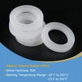 thumbnail image 3 of Unique Bargains Rondelle Plate en Silicone DN20 1/2 Pieds 3/4 Pieds Connecteur Rapide Blanc 5 Unités, 3 of 5