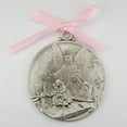 thumbnail image 1 of Medalla de cuna con forma de ángel guardián, cinta rosa redonda de 7 cm, ideal como regalo, 1 of 1