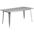 thumbnail image 2 of Flash Furniture Charis Commercial Grade 31.5" x 63" Rectangular Silver Metal Indoor-Outdoor Table, 2 of 5