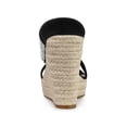 thumbnail image 2 of BLISSFUL STEP Platform Rhinestones Dual Strap Espadrille Wedge Sandals for Women, 2 of 6