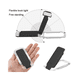 thumbnail image 4 of Lámpara de lectura USB, lector electrónico LED recargable con luz de clip para leer en la cama, 3 niveles de brillo ajustables, minilámpara plegable con clip (negro), 4 of 4
