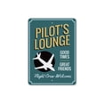 thumbnail image 2 of Pilot's Lounge Welcome Novelty Sign, Metal Wall Decor - 10x14 inches, 2 of 4