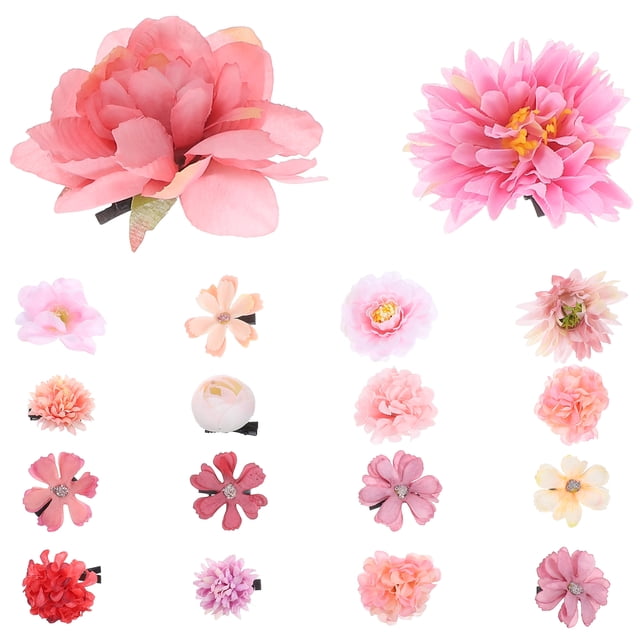 18 Uds. Horquillas para el pelo para mujer, horquillas con flores, pinzas para el pelo pequeñas, accesorios para el cabello con flores para chicas adolescentes