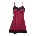 thumbnail image 1 of Camisón de pijama sedoso para mujer, lencería sexy, camisón de encaje, ropa de dormir, nuevo SG, 1 of 7