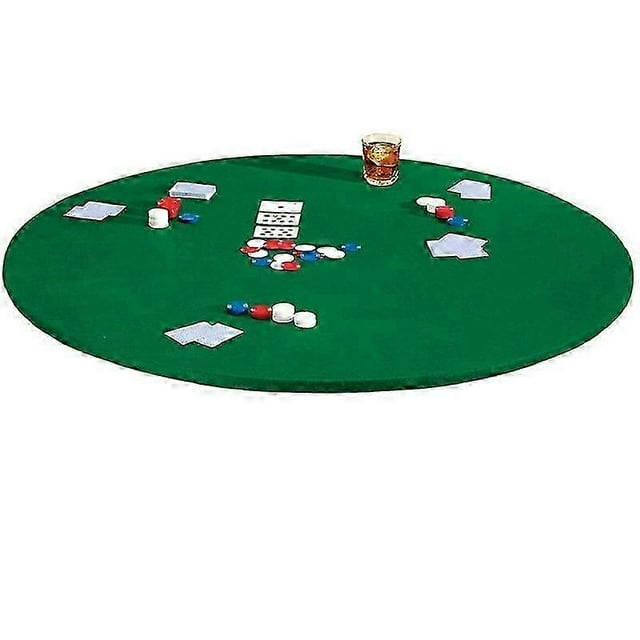 Round Gaming Table Cover Form Fitting Table Cloth Elastic Fit Felt Poker Table Cover Protector