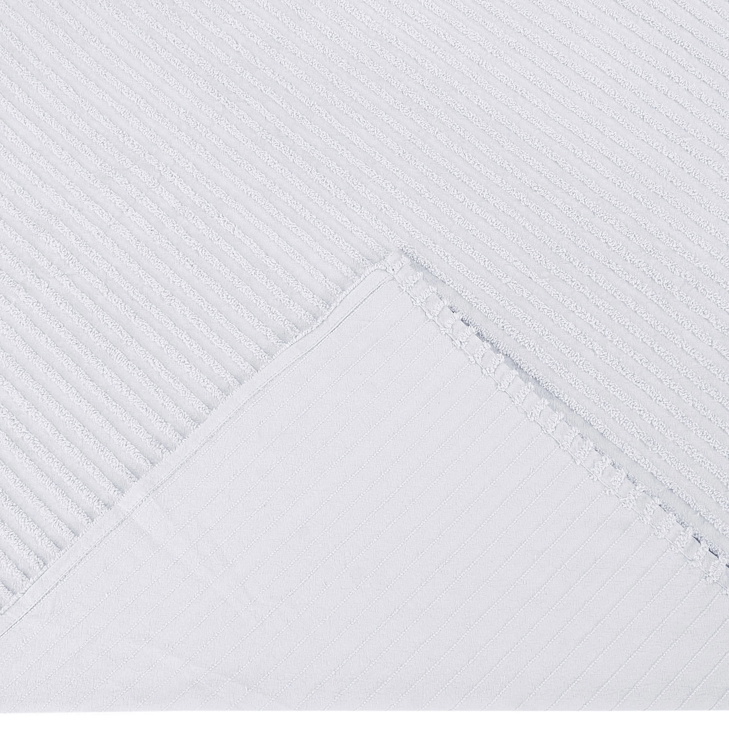 Better Trends Jullian Solid Print 100% Cotton, King Bedspread, White