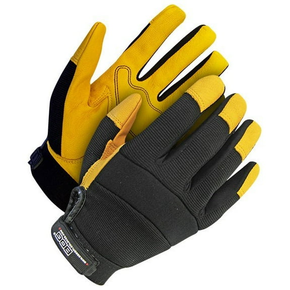 20-1-1214-L Mechanics Glove Grain Goatskin Palm Yellow, Size L (Pack of 60)