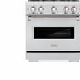 thumbnail image 2 of ZLINE 30 in. 4.2 cu. ft. Classic Gas Range with Convection Gas Oven in DuraSnow Stainless Steel with 4 Brass Burners (CGRS-BR-30), 2 of 2