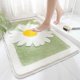 thumbnail image 1 of Alfombrilla de baño antideslizante y lavable, alfombrilla de ducha con estampado de margaritas, 80 x 50 cm, 1 of 1