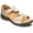 Champagne Leather, variant on Women's Revere Comfort Shoes Geneva Hook and Loop Sandal