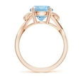 thumbnail image 2 of Angara Natural 2.3 Ct. Aquamarine Solitaire Ring in 14K Rose Gold for Women (Ring Size: 11), 2 of 10