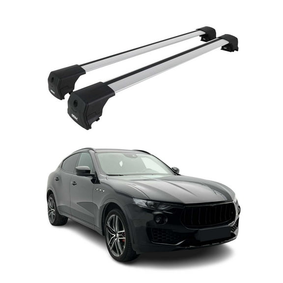 Alu Roof Racks Cross Bars Luggage Carrier for Maserati Levante 2017-2024 Gray 2x