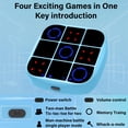 thumbnail image 3 of Tic-Tac-Toe Bolt Game, 4-in-1 Handheld Puzzle Games Console, Electronic Tic-Tac-Toe Game for Educational and Memory Growth, Portable Travel Games for Car Ride, Board Games for Kids and Adults (Blue), 3 of 17