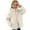 1Beige2, variant on Kids Outerwear Coats Fuzzy Waterproof Windproof Warm Solid Color Double Zipper Pockets Long Sleeve -Neck Leisure Party Jacket
