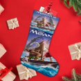thumbnail image 4 of Moana 2 Tema: Calcetines de Navidad, fino lino blanco para colgar en escaleras y chimenea, decoración navideña para el hogar, regalo de Navidad. 45cm × 32cm, 4 of 5