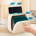 thumbnail image 4 of Bdday Outdoor Trash Can Mini Desktop Trash Can Home Kitchen Desk Trash Can with Lid Debris Storage Cleaning Push-Type Double Bucket Hidden Garbage Bag Office Trash Can, 4 of 7