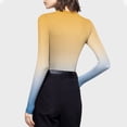 thumbnail image 4 of BLVB Womens Fall Spring Tops Trendy Gradient Crew Neck Long Sleeve Basic Blouse Casual Slim Comfy Plus Size T-Shirts, 4 of 6