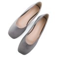 thumbnail image 3 of Zapatos planos de gamuza SAILING LU para mujer, vestido gris, talla 10.5, 3 of 7