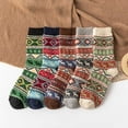 thumbnail image 2 of 5 Pairs Warm Socks for Women  Winter Socks Size Thick Wool Socks Soft Warm Casual Socks for Women Socks Christmas Socks Comfy Socks Women Fuzzy Warm Mens Warm Socks, 2 of 9
