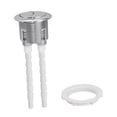 thumbnail image 4 of Botón de descarga de inodoro, botón de doble descarga, resistente, 38 mm, práctico accesorio para tanque de inodoro, válvula para baño de apartamento Plata, 4 of 8