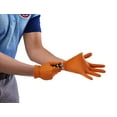thumbnail image 4 of Venom Steel Maximum Grip Nitrile Gloves, 8 mil Thick, Raised Diamond Texture for Grip, Puncture and Rip Resistant, Hi-Visibility Orange, One Size Fits Most, 100 Count, 4 of 5