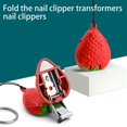 thumbnail image 2 of AMERTEER Nail Clipper Nail Clipper Compact Size Foldable Creative Shape Sharp User-friendly Multipurpose Stainless-Steel Fruit Strawberry Keychain Fingernail Cutter Manicure Supplies, 2 of 6